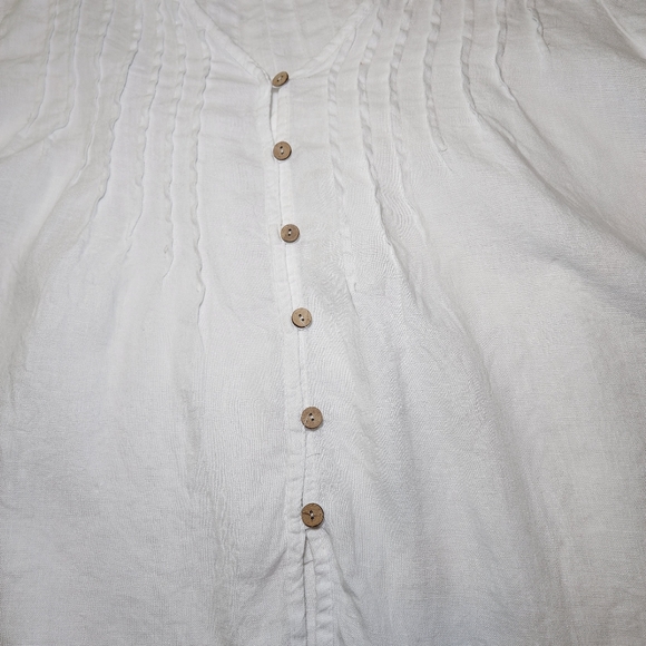 Vivian Shyu Linen Lagenlook Bohemian Top Size M - Picture 6 of 12